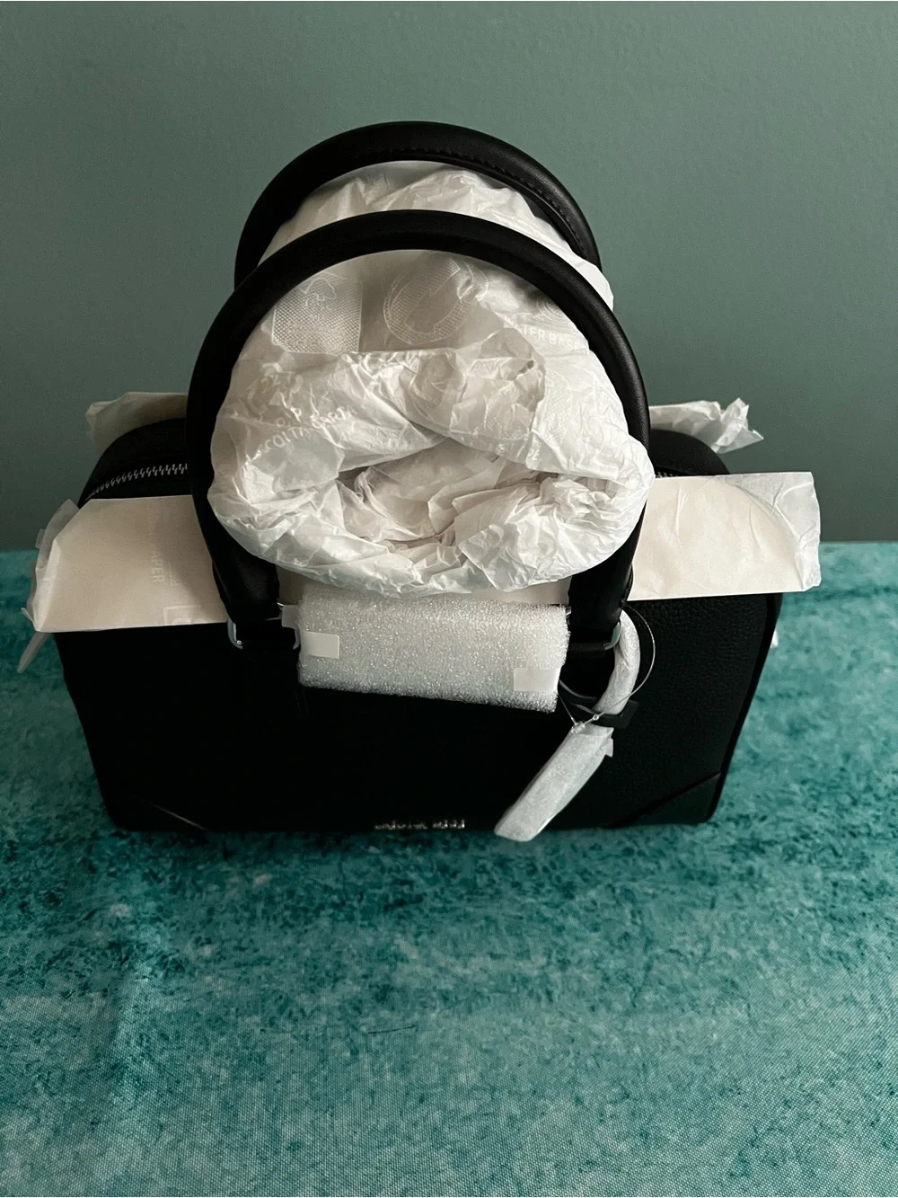 Michael Kors Black Pebbled Leather Satchel